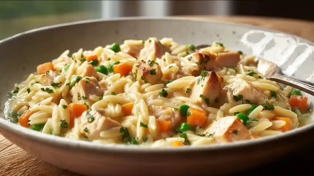 Creamy Chicken Pot Pie Orzo