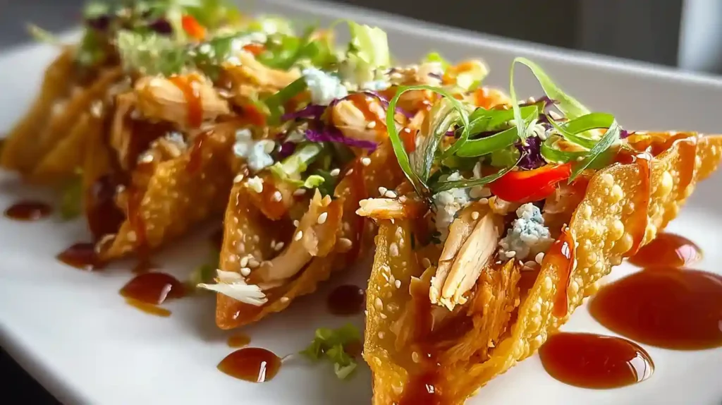 Crispy Chicken Wonton Tacos