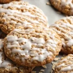 Brown Butter Iced Oatmeal Cookies