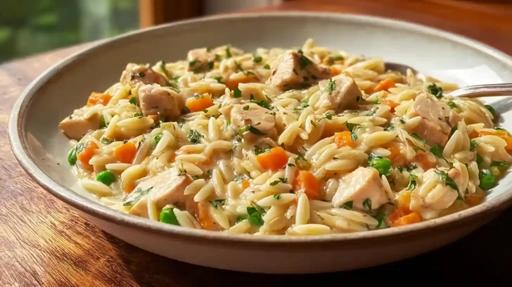 Creamy Chicken Pot Pie Orzo