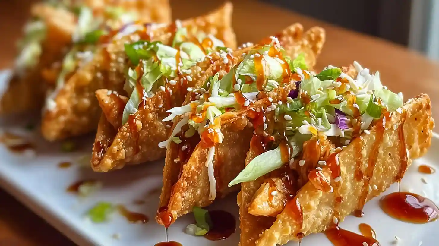 Crispy Chicken Wonton Tacos