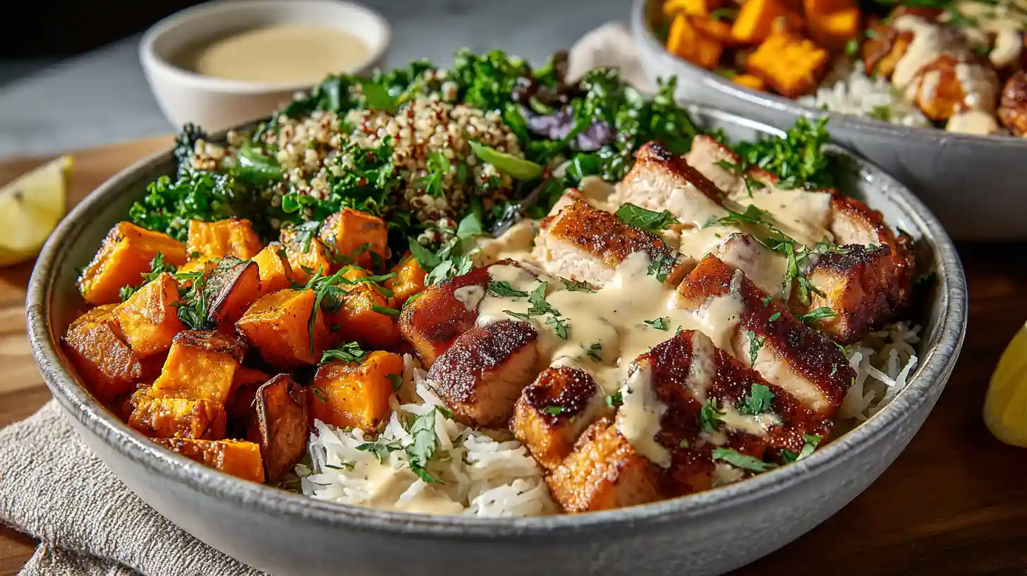 Healthy Chicken & Sweet Potato Bowls