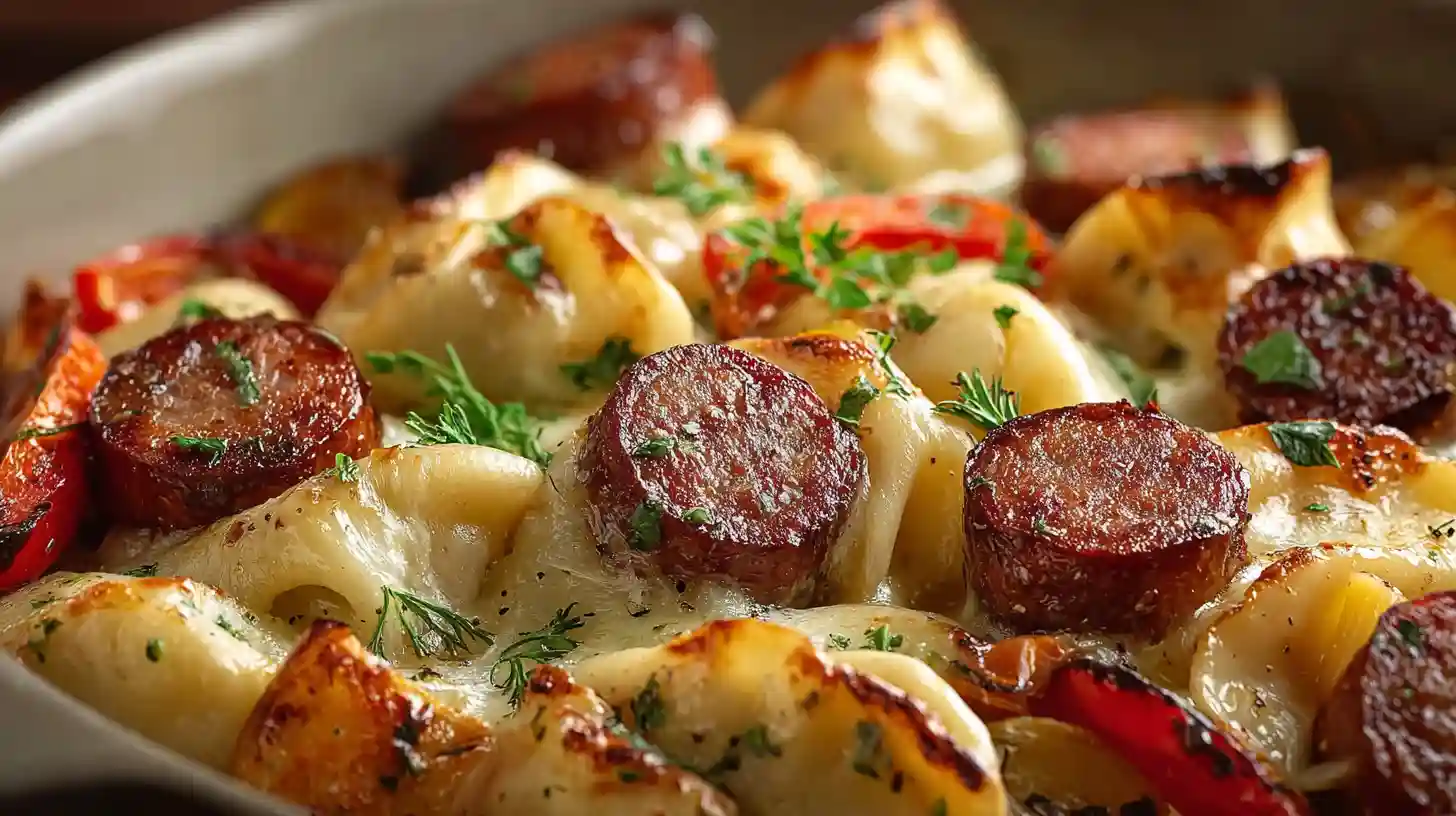 Kielbasa and Pierogi Bake