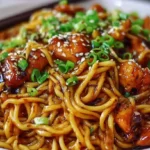 Sticky Garlic Chicken Noodles