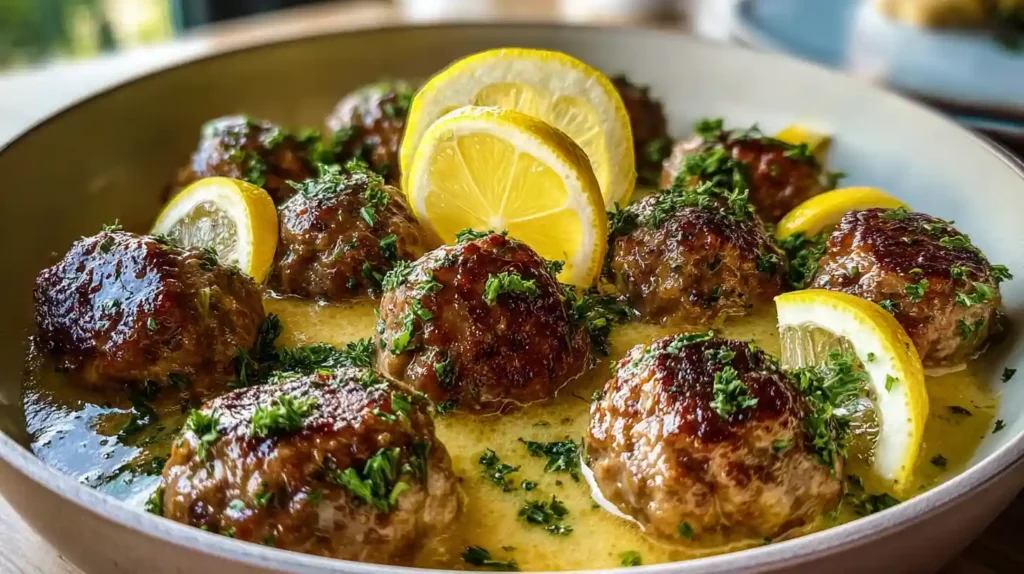 The Softest and Juiciest Greek Meatballs in Lemon Sauce