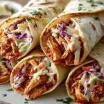 BBQ Chicken Coleslaw Wraps