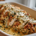 Baked Caesar Chicken with Creamy Parmesan Sauce