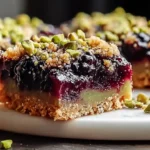 Blackberry Pistachio Dream Bars
