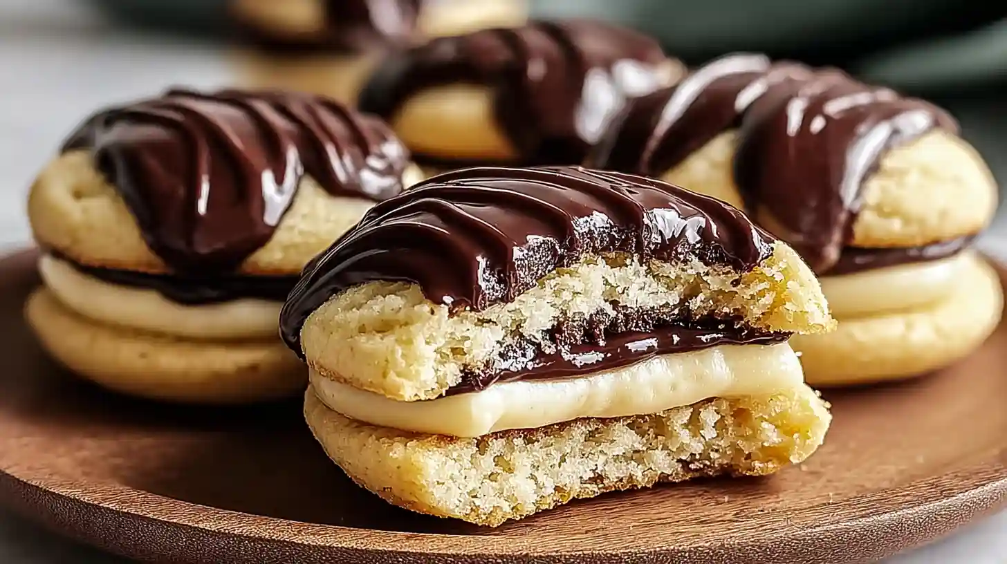 Boston Cream Pie Cookies