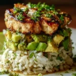 Honey Lime Chicken & Avocado Rice Stack Recipe
