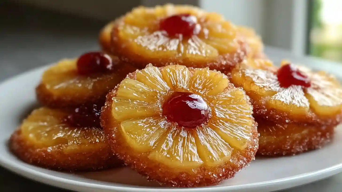 Pineapple Upside Down Sugar Cookies