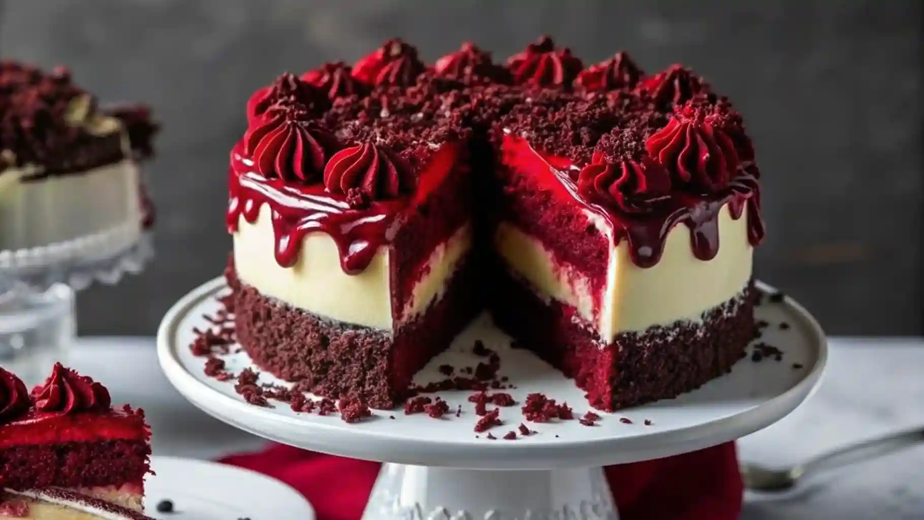 Red Velvet Cheesecake Layer Cake Recipe