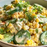 Street Corn Creamy Cucumber Salad